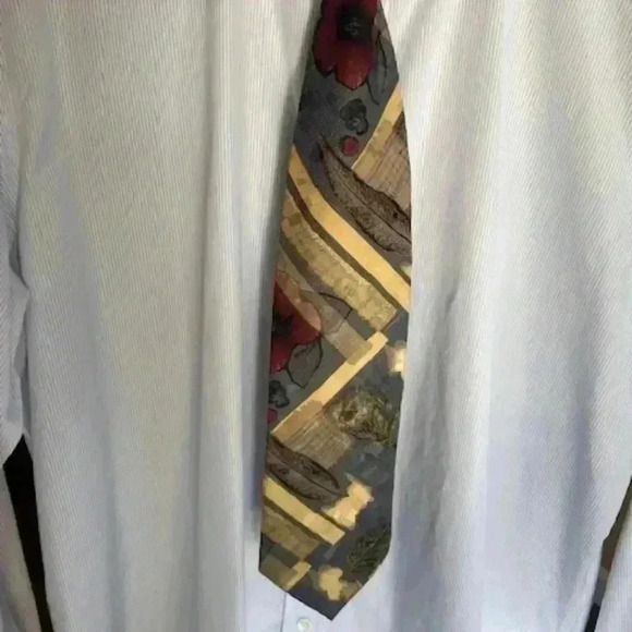 Nino Foriero Y2K Silk Neck Tie Made in Canada - Picture 2 of 4